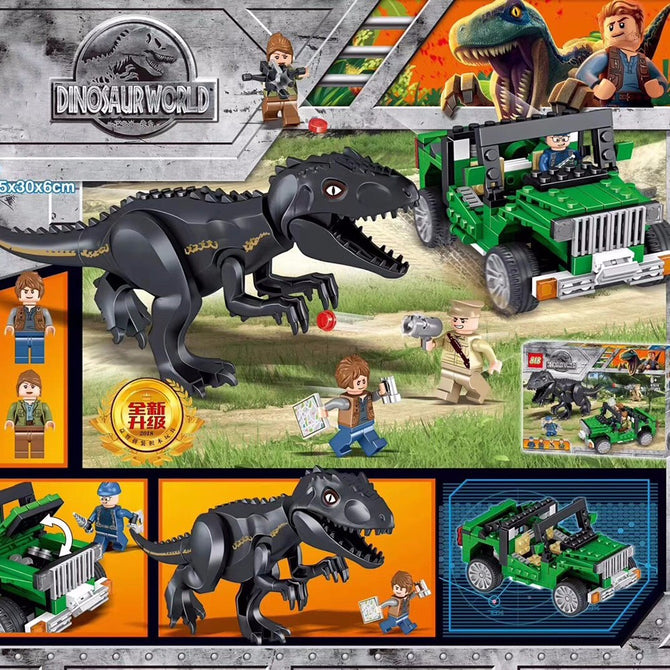 Jurassic World 2 Park Dinosaurs Tyrannosaurus Rex Sets Model Building Blocks Toys For Kids Multicolor