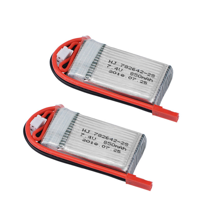 Universal 7.4V 850mAh 20C Li-Po Battery for Toy Aircraft (2 PCS)