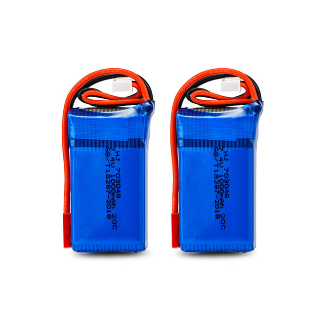 2pcs 7.4V 1000mAh 20C Lipo Battery for WLtoys V912 RC Helicopter Spare Parts