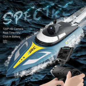 JJRC S4 SPECTRE Wi-Fi FPV RC Boat with 720P HD Camera, Capsize Recovery, Built-in Water Cooling System - Blue