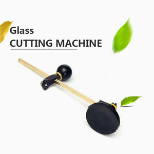 40cm Glass Cutter, 6 Wheel Compasses Circular Cutting Tool With Suction Cup Black