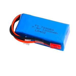 7.4V 1200mAh 723060 JST Plug Lipo Battery for WLtoys V262 V333 V353B V666 Q212 RC Quadcopter Toys