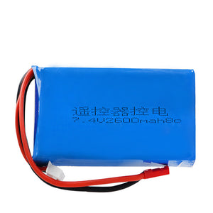 7.4V 8C 2600mAh JST Plug High Lipo Battery for RC4GS RC3S Transmitter / RC Remote Control Helicopter / Quadcopter - Blue