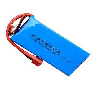 1PC 7.4V 20C 3400mAh T Plug High Lipo Battery for RC Remote Control Helicopter Quadcopter - Blue