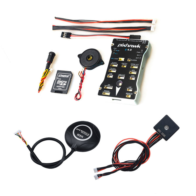 Pixhawk PX4 Autopilot PIX 2.4.8 32 Bit Flight Controller with Safety Switch and Buzzer / 16GB Card / M8N GPS / LED Module