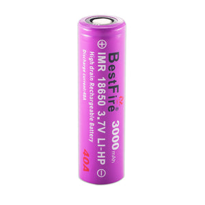 BestFire IMR 18650 3000mAh 40A Rechargeable Lithiun Battery - Purple