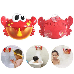 ESAMACT High Quality Bubble Machine Big Crab Automatic Bubble Maker Blower Music Bath Toy for Baby Outwearing