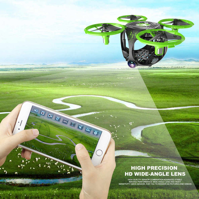 ESAMACT UAV Folding Wi-Fi Mini Aerial Four-Axis Aircraft Model Toy RC Airplane Quadcopter