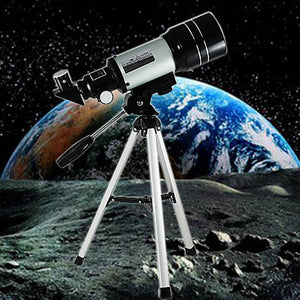 HD Monocular Telescope, Outdoor Professional Space Astronomic Telescope With Portable Tripod For Children Student Silver