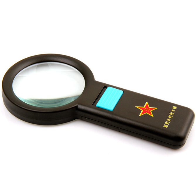 OJADE 6X 10-LED Handheld Magnifier, Reading Newspaper Identify Jewelry Magnifying Glass Loupe