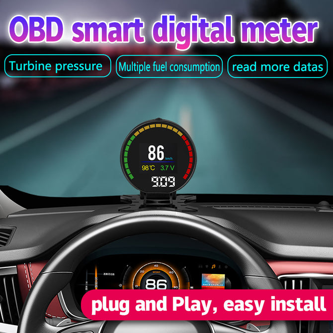 Car Head-Up Display OBD Smart Digital Meter OBD2 HUD Head Up Display for  OBD II Model Vehicles