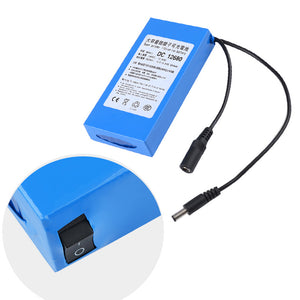 DC 12V 6800mAh Super Power Portable Li-ion Rechargeable Battery Pack with EU Plug Charger