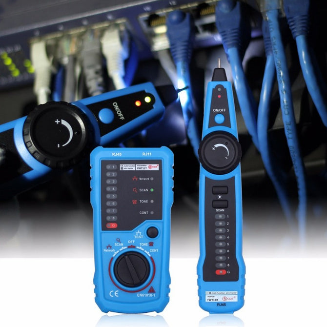 BSIDE FWT11 RJ11 RJ45 Cat5 Cat6 Telephone Wire Tracker Tracer Toner, Ethernet LAN Network Cable Tester Line Finder Blue