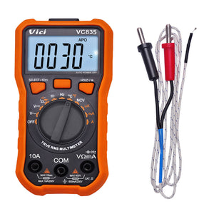 VICI VC835 3 1/2 Digital Multimeter T-RMS Multimeter Auto Ranging Temperature Tester with NCV Backlight Data Hold Flashlight