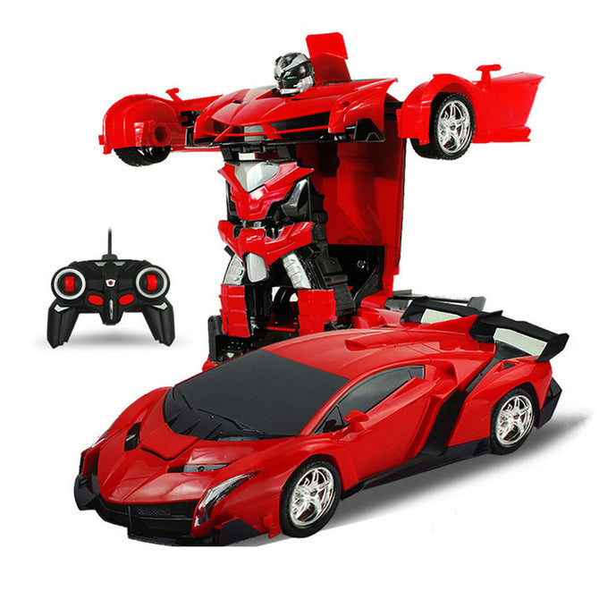 ESAMACT Sports Car Transformation Robot Model Remote Control Deformation RC Fighting Toy, Kids Children's Birthday Gift