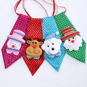 Christmas Day Garnish Supplies Adult Children Small Gifts Originality Small Sequins Tie Cosplay Props Violet/14x16cm