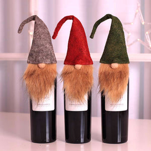 Christmas Decoration Innovative Forester Gift Christmas Wine Bottle Protection Bag Set Gray/6x12cm