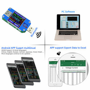 ESAMACT UM25C APP USB 2.0 Type-C LCD Voltmeter Ammeter Voltage Current Meter