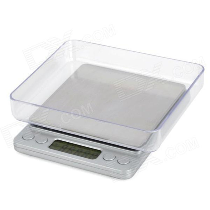 Electronic Scale/Electronic Jewelry Weigh 500g/0.01g, Silver-White + Silver, Model: i-2000