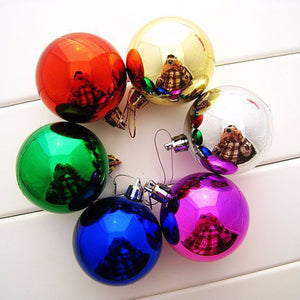 12Pcs/Lot 3cm Christmas Balls Bauble For Xmas Tree Decoration, Home Party Hanging Ornament Multicolor