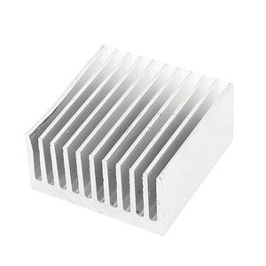 ZHAOYAO Silver Tone Aluminum Cooler Radiator Heat Sink Heatsink 40x40x20mm