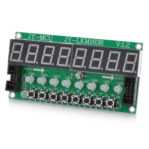 8X Seven Segments Display + 8X Key + 8X 2-Color LED Module for Arduino